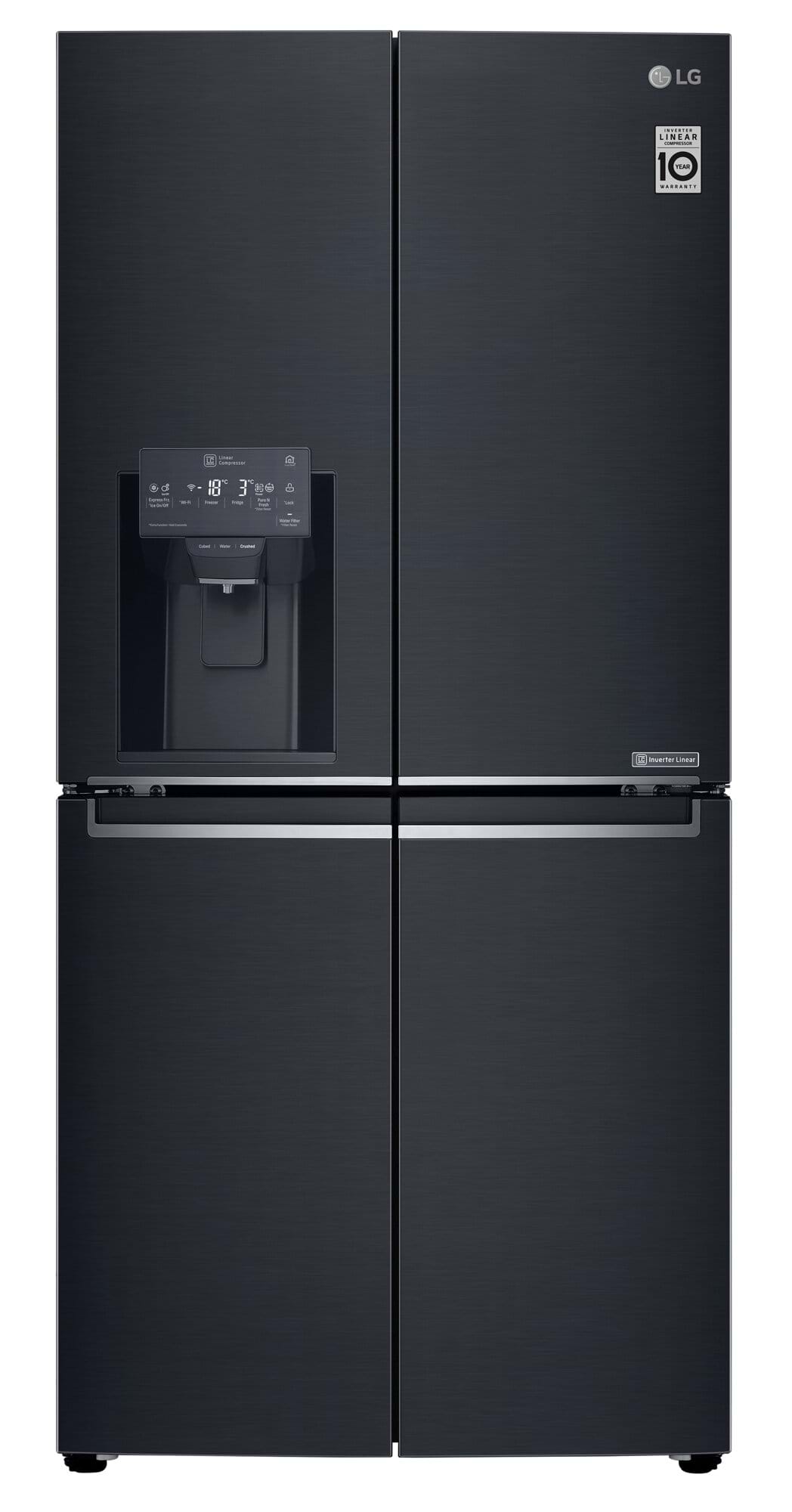 LG 570L FRENCH DOOR Matte Black Refrigerator GFL570MBL