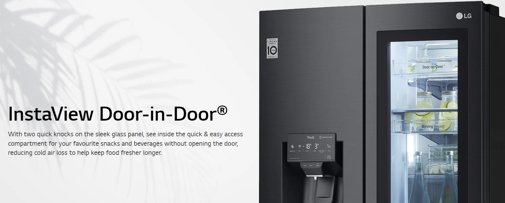 LG 706L FRENCH DOOR Matte Black Fridge, with InstaView DoorInDoor