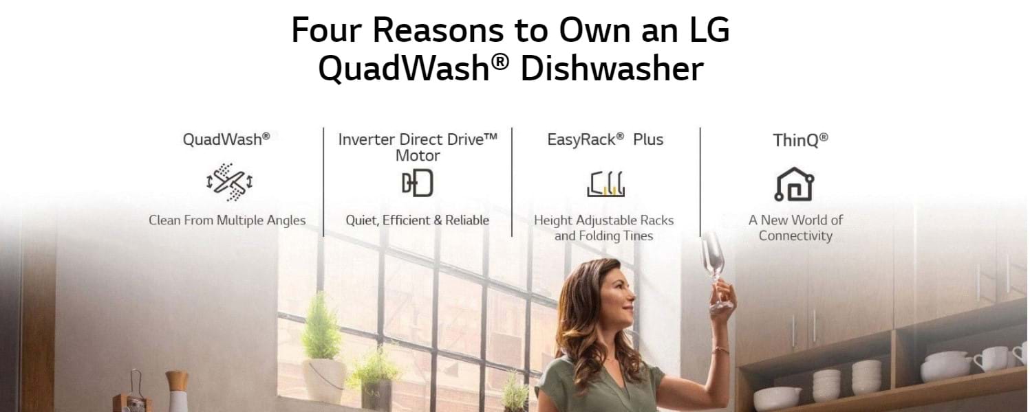 LG 14 Place Settings QuadWash® Stainless Steel Dishwasher XD5B24PS
