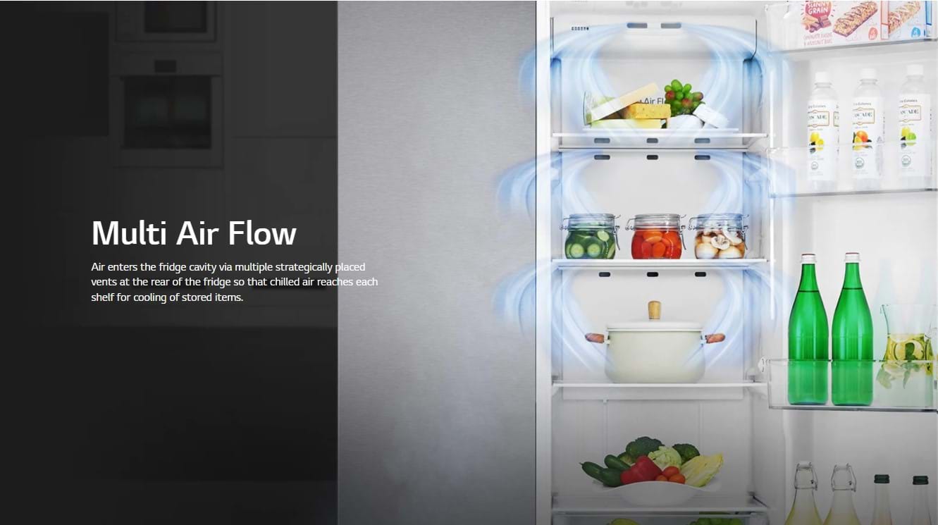 LG 679L SIDE BY SIDE Dark Graphite Fridge & Freezer GSB680DSLE