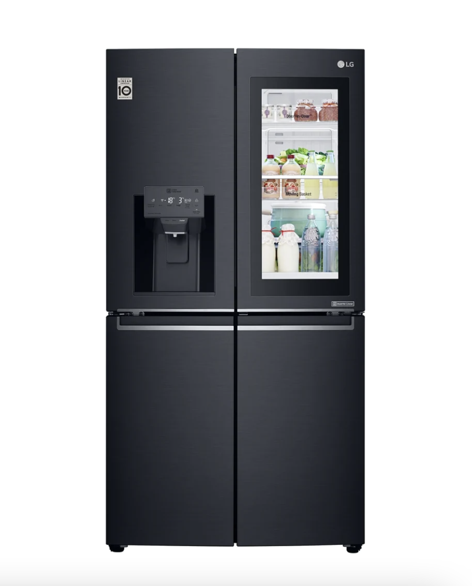 LG 708L FRENCH DOOR Matte Black Stainless Steel Fridge, with InstaView